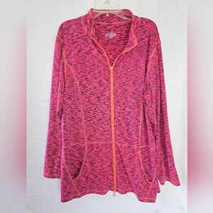 CJ Banks Vibrant Pink and Orange Jacket